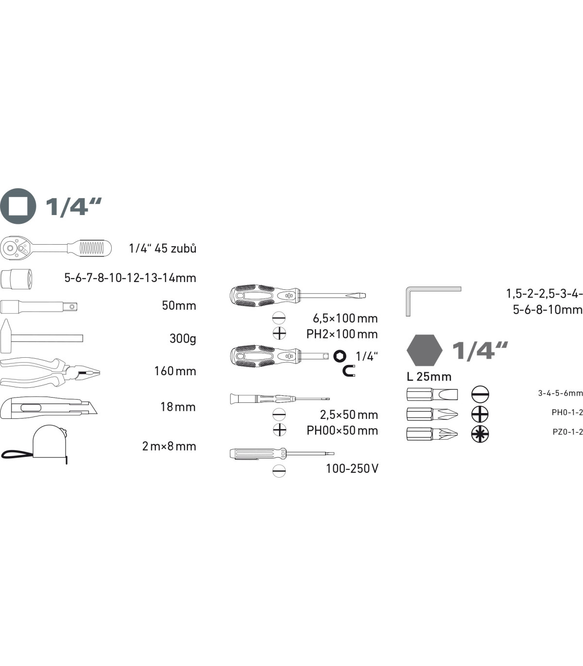 Sada nářadí pro dámy Extol Lady