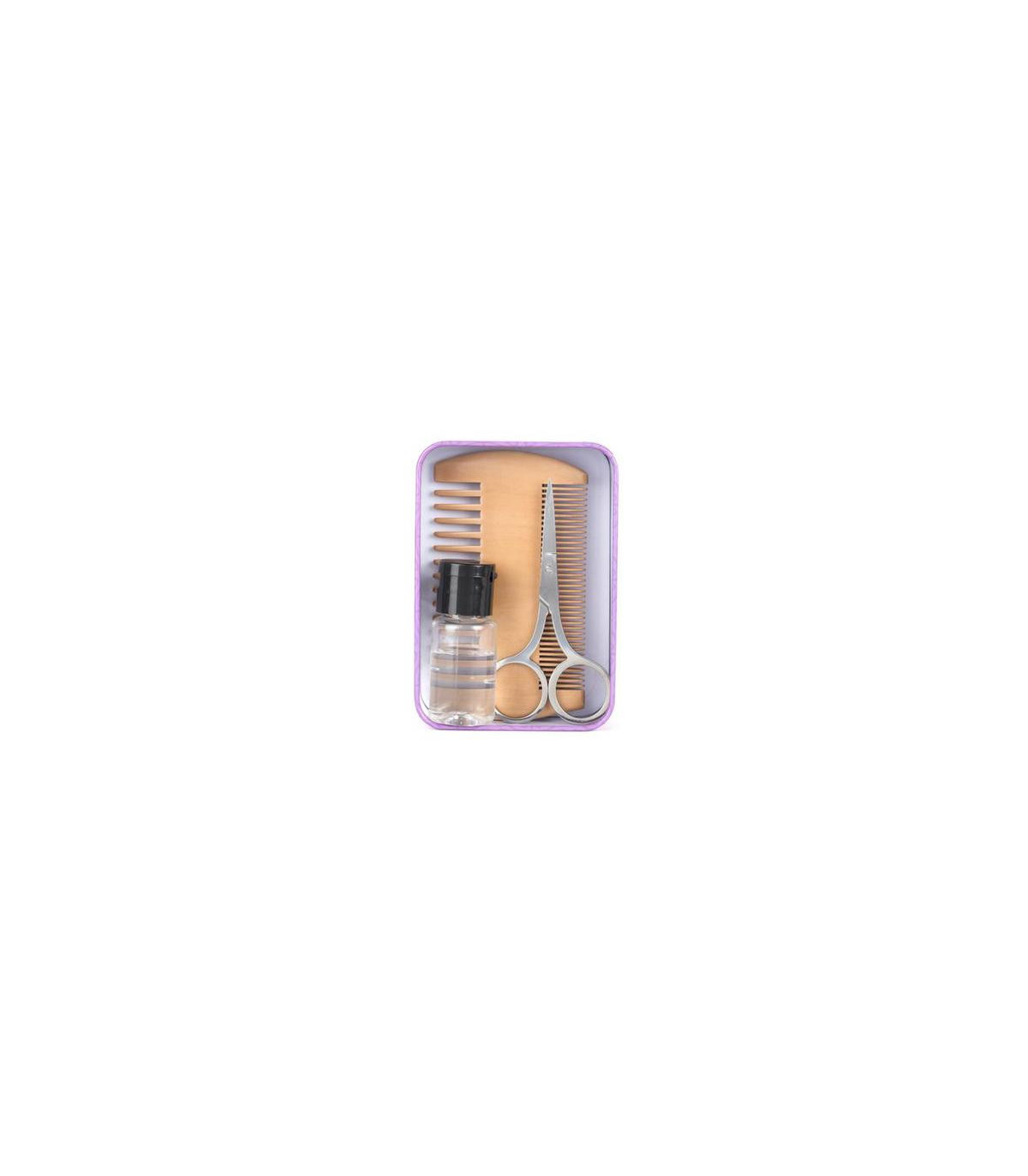 Sada na úpravu vousů v plechovce