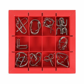 Sada 10 kovových hlavolamů