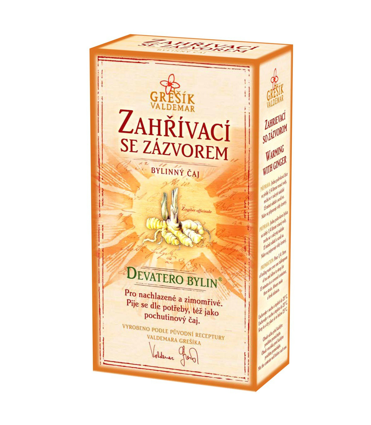 Zahřívací čaj se zázvorem