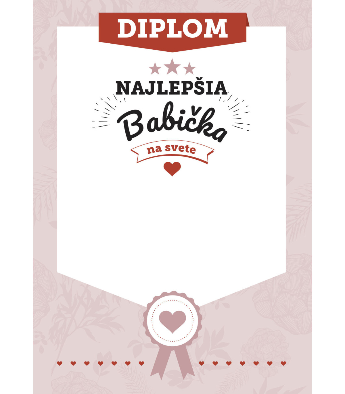 Diplom Nejlepší babička na světě