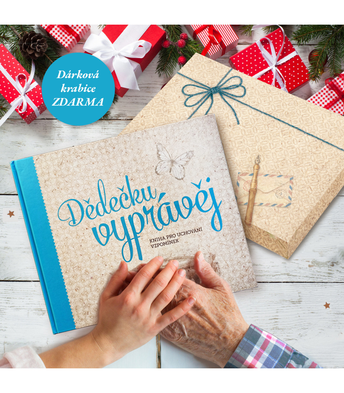 Dárková krabice na knihu Dědečku vyprávěj