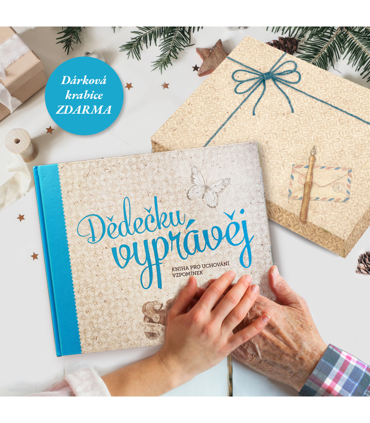 Dárková krabice na knihu Dědečku vyprávěj