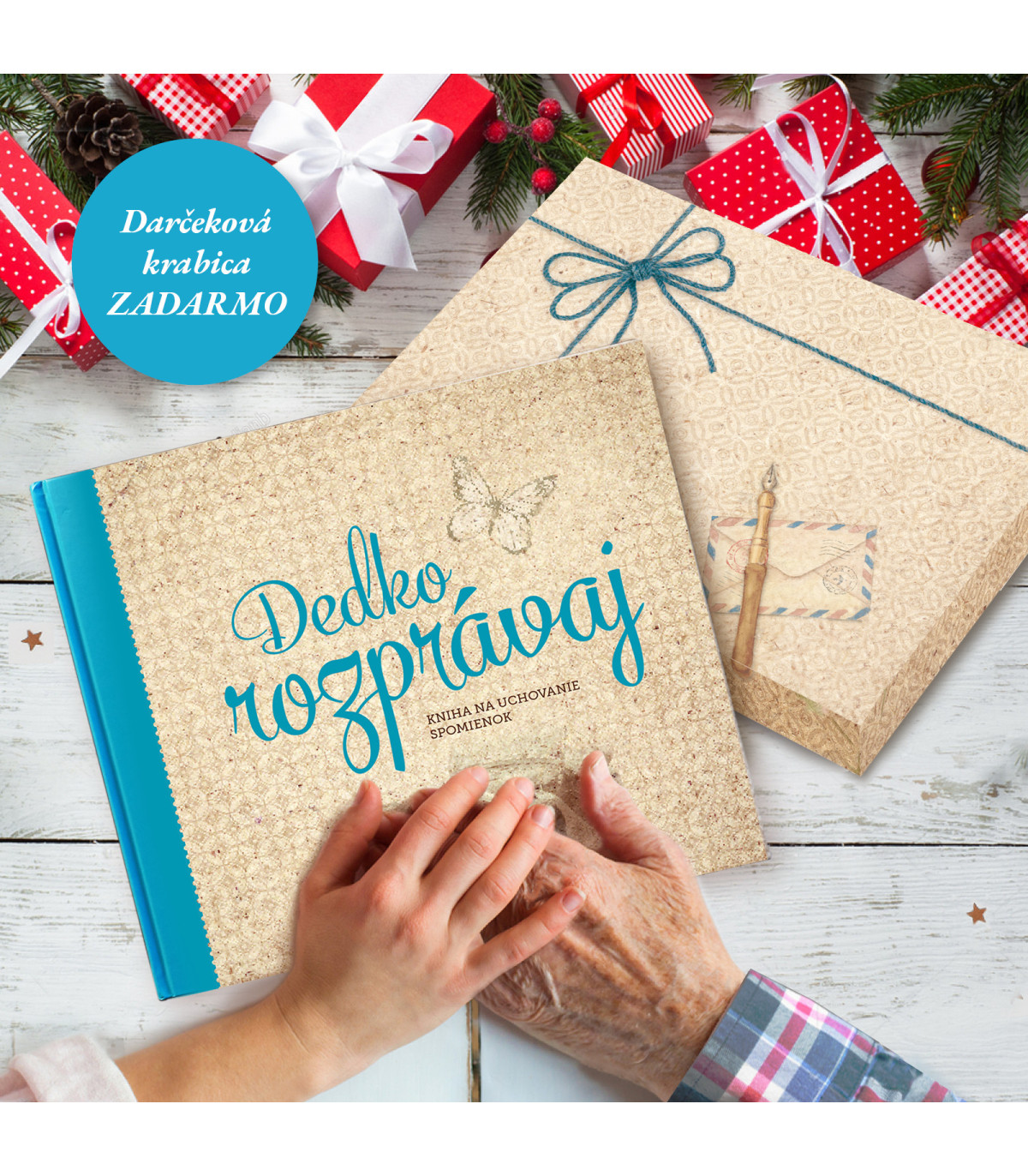 Dárková krabice na knihu Dědečku vyprávěj
