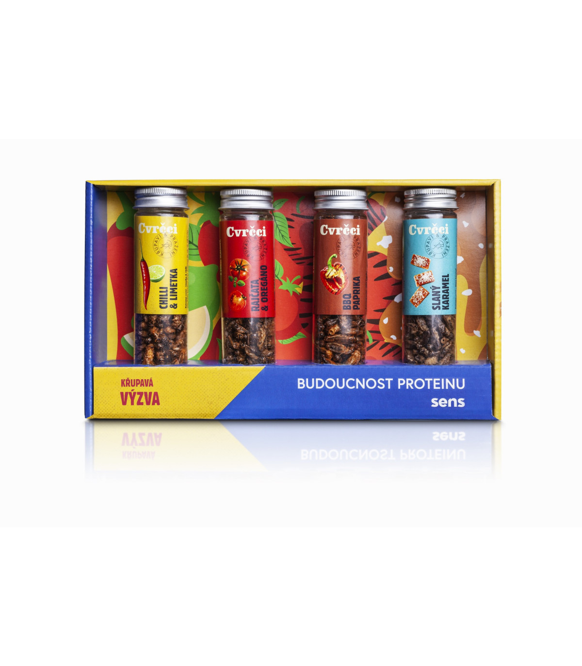 Křupaví cvrčci - dárkové balení se 4 příchutěmi