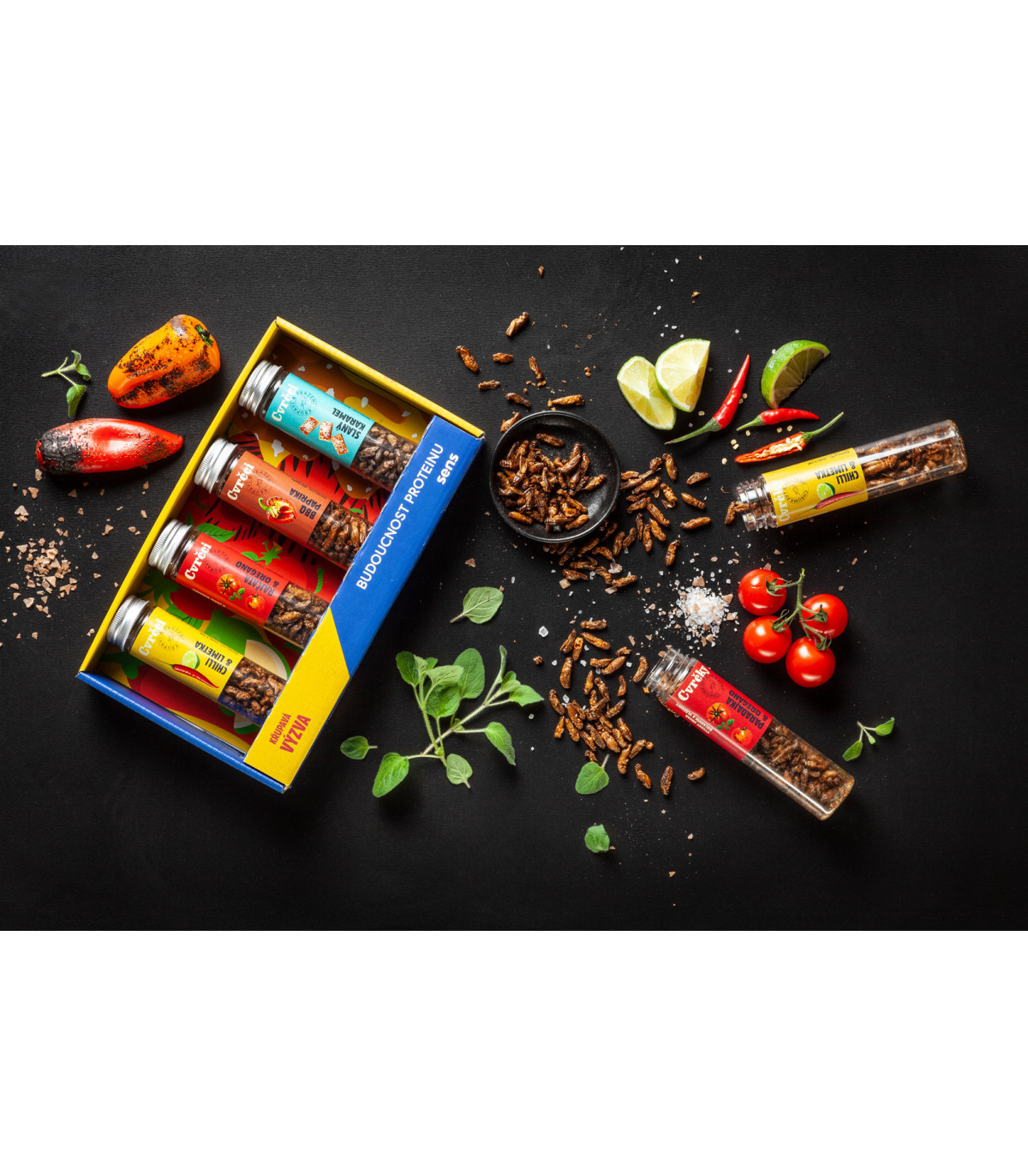 Křupaví cvrčci - dárkové balení se 4 příchutěmi