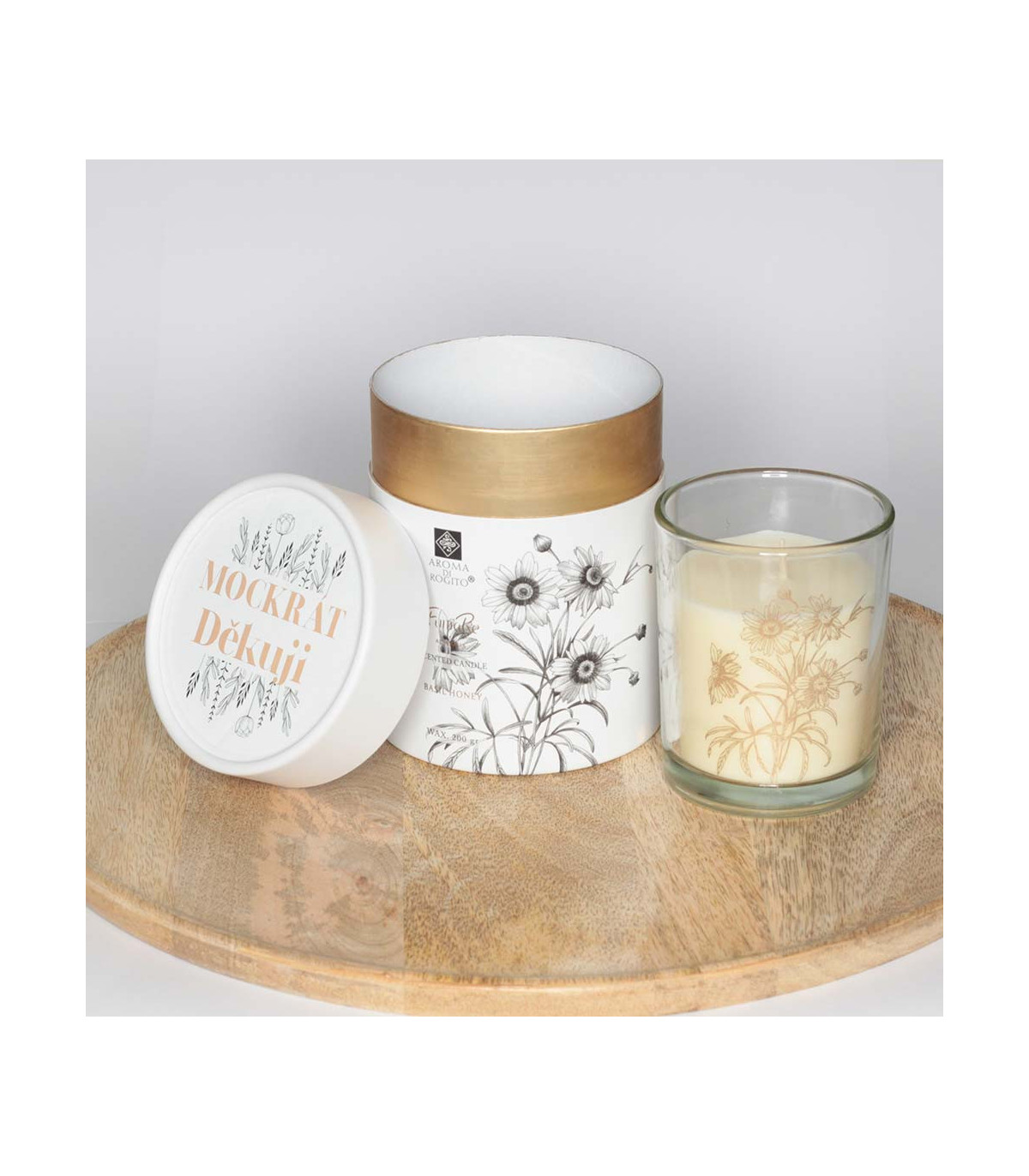 Svíčka v dárkovém obalu - MOCKRÁT DĚKUJI!