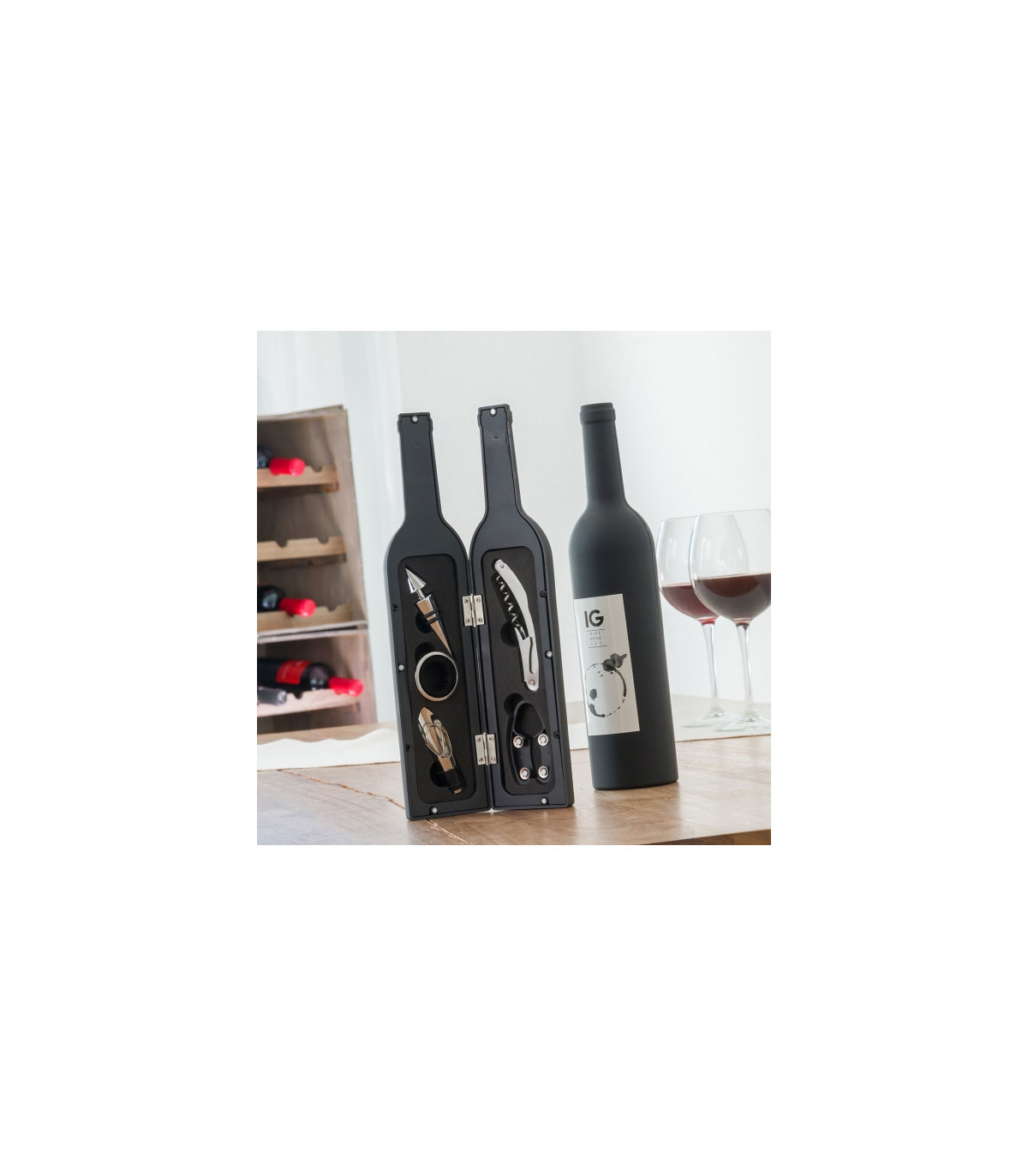 Souprava na víno v lahvi