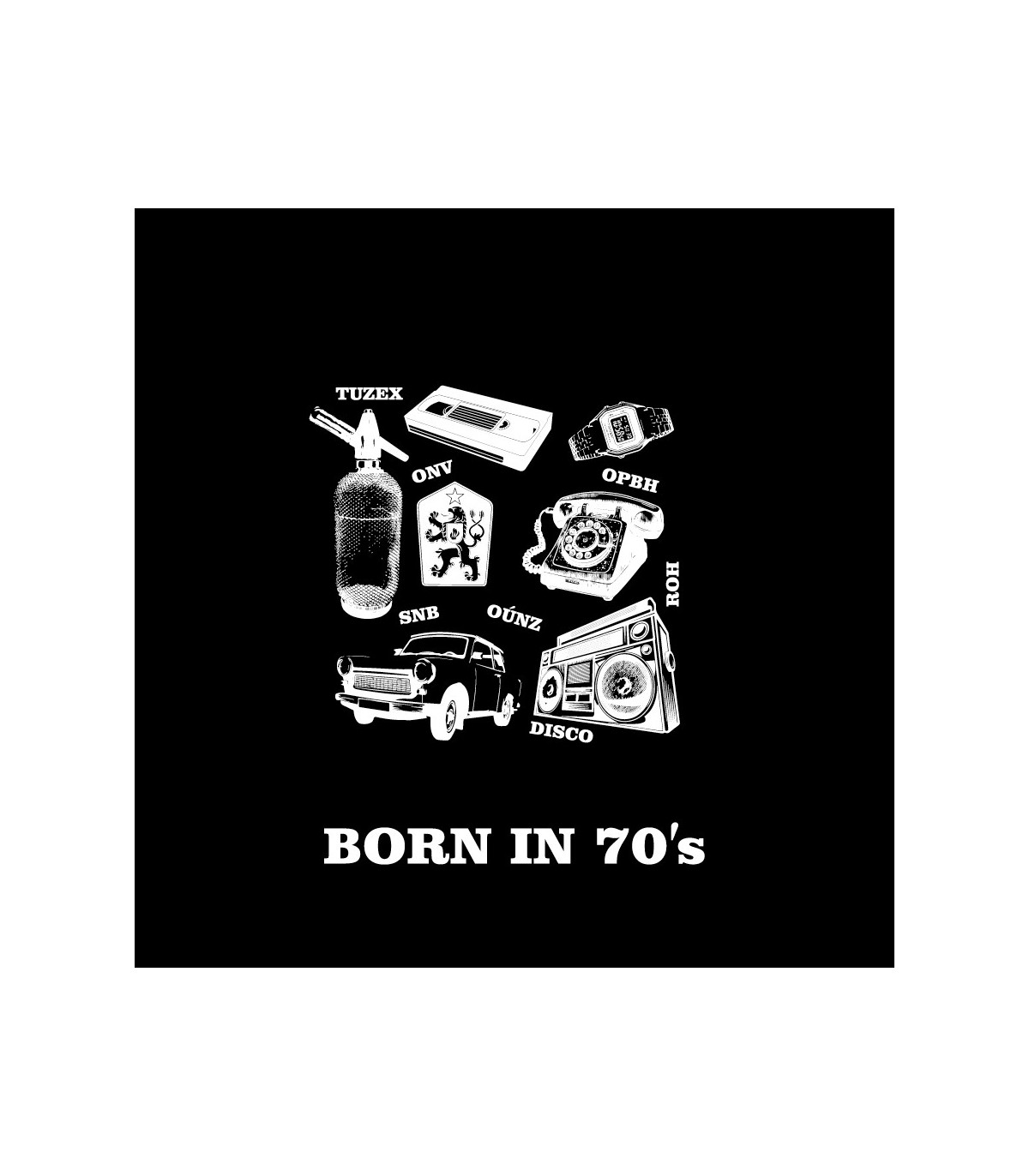 Tričko Born in 70's