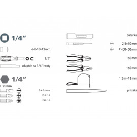 Sada nářadí pro dámy Extol  - 24 ks