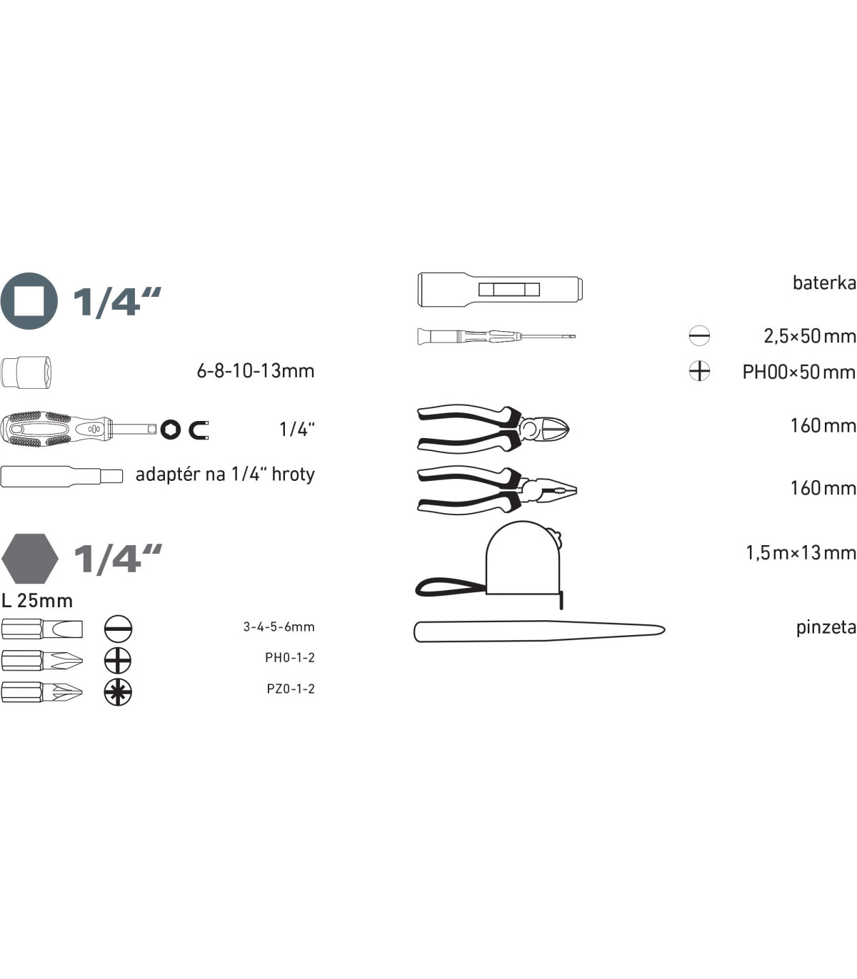 Sada nářadí pro dámy Extol  - 24 ks