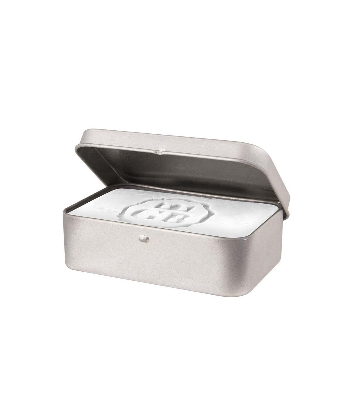 Tuhý šampon v plechové krabičce