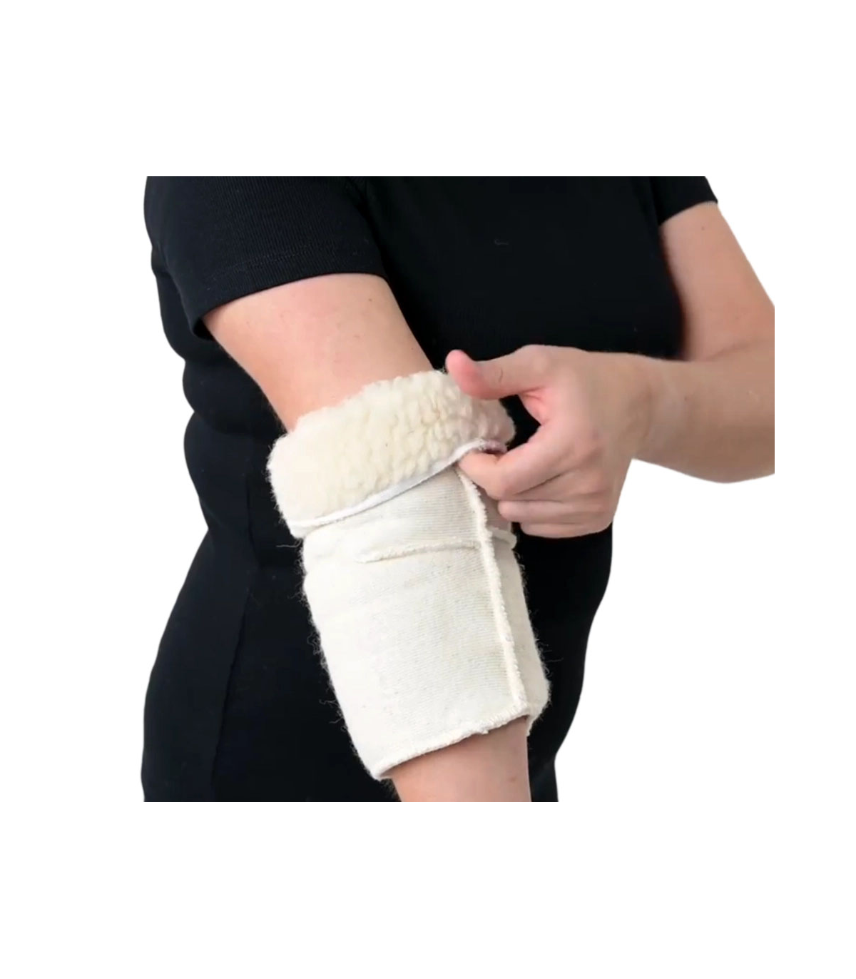 Elastická ortéza na loket z ovčí vlny