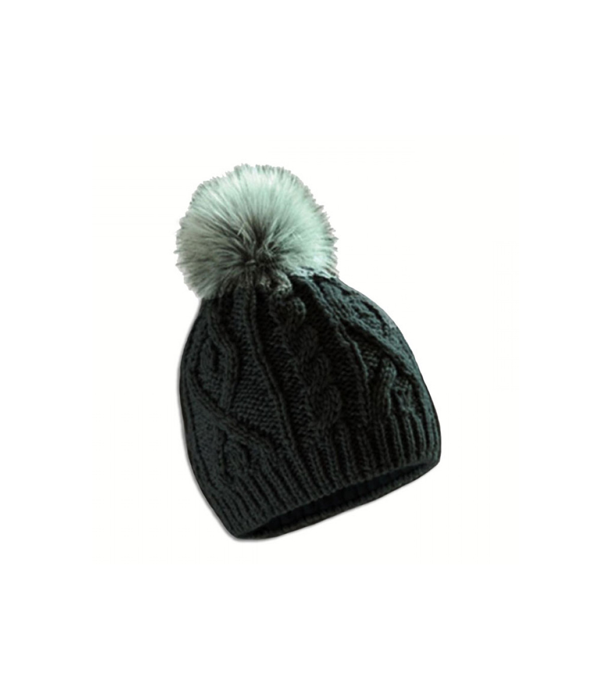 Pletená čepice z ovčí vlny s bambulí