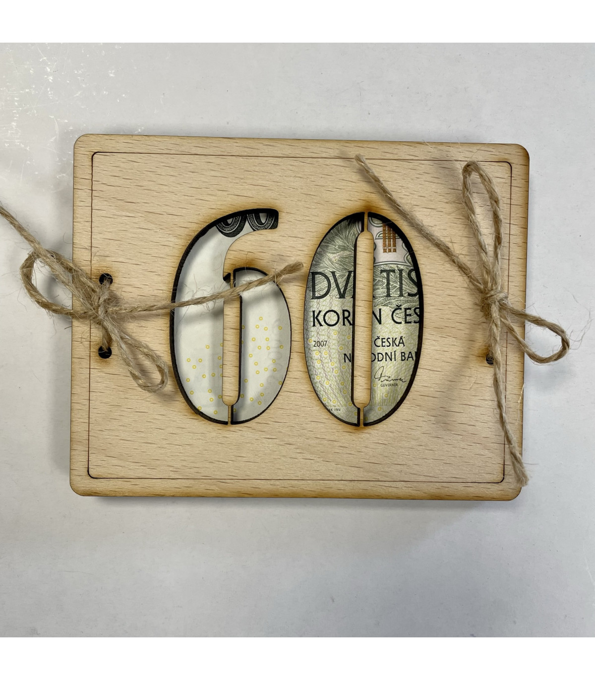 Dřevěné přání MILIOIN - 60 let