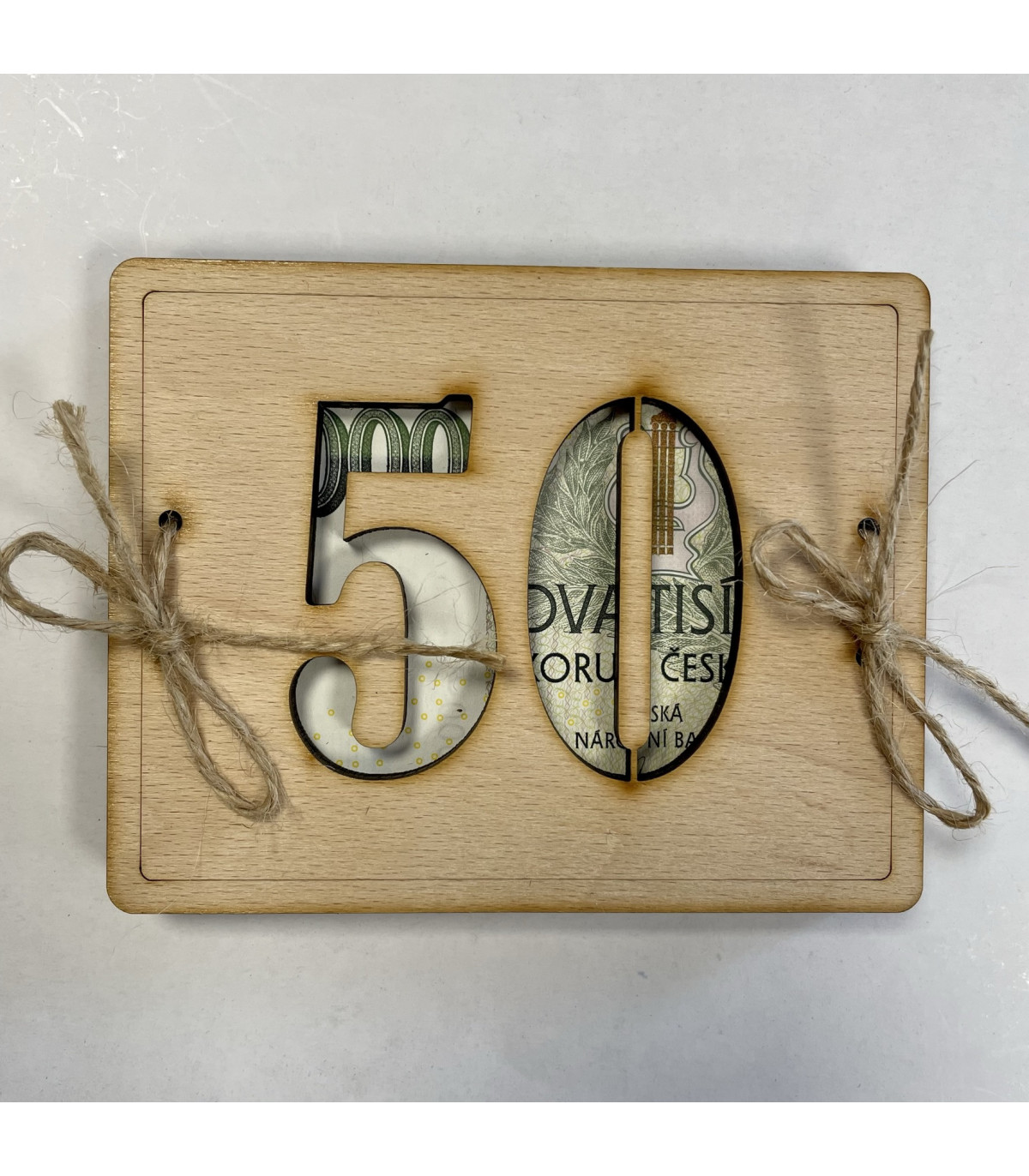 Dřevěné přání MILION - 50 let