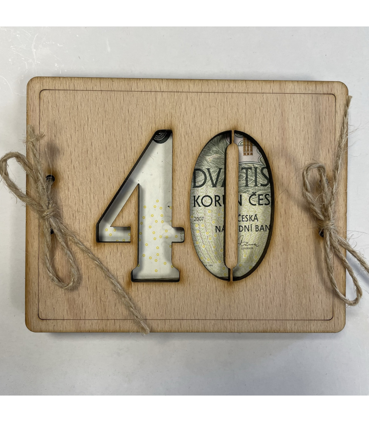 Dřevěné přání MILION - 40 let