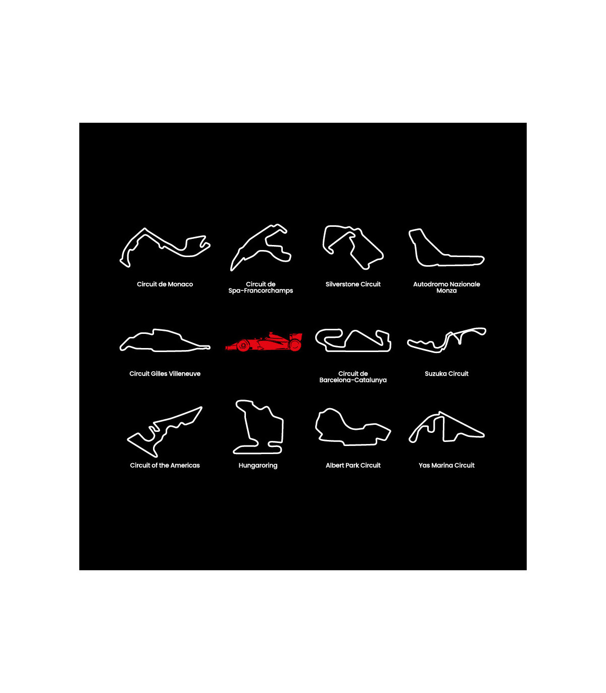 Tričko Nezapomenutelné okruhy F1