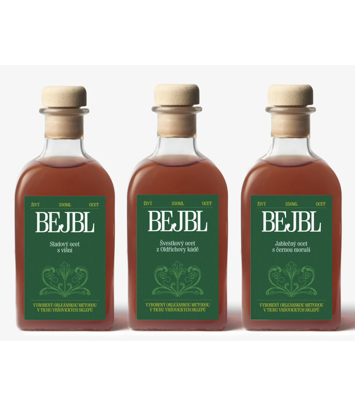 Organicky fermentované octy z české produkty 3x250 ml