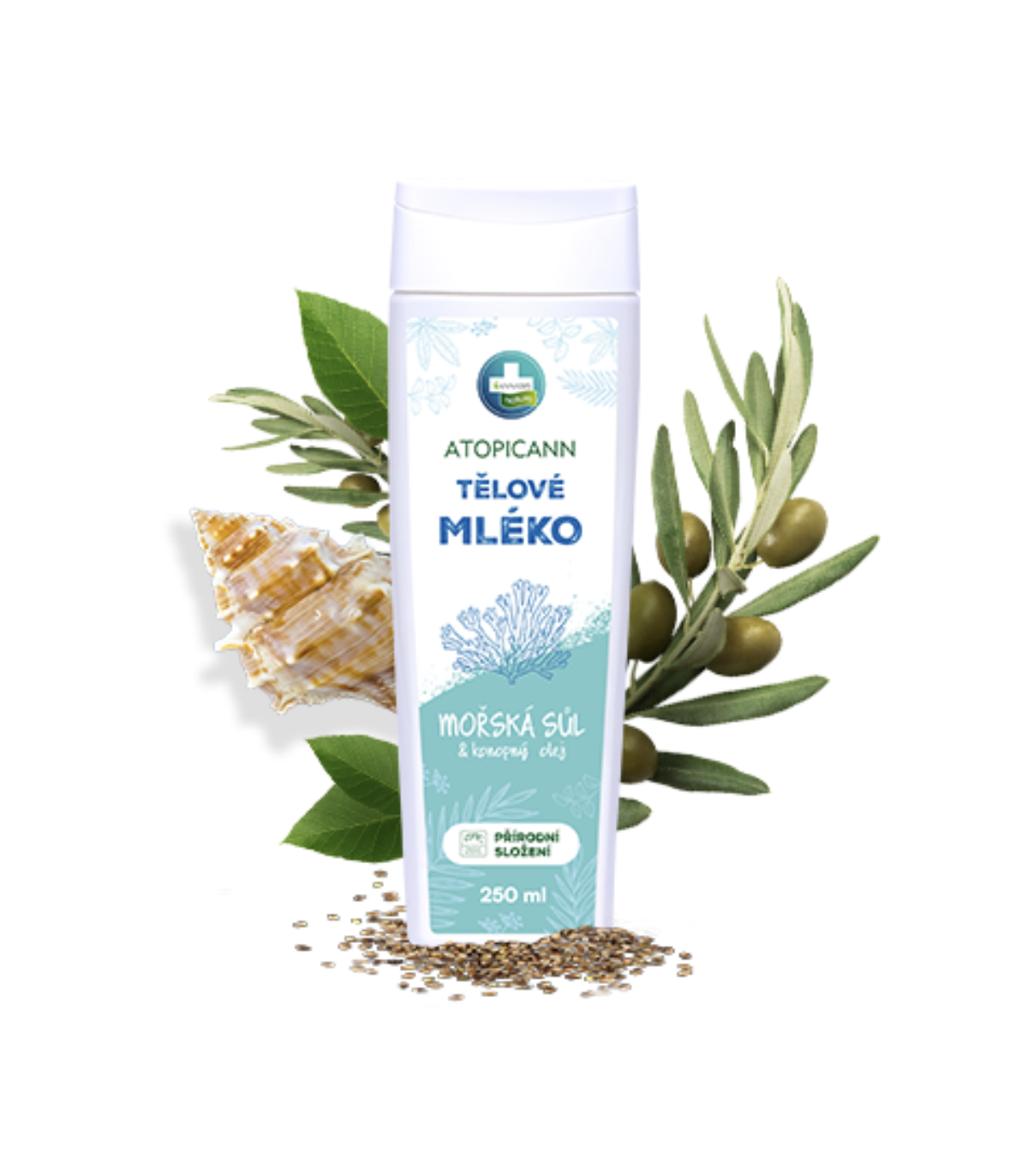 Dárková sada přírodní kosmetiky z konopí LAŇKA - péče o nohy, chodidla a paty