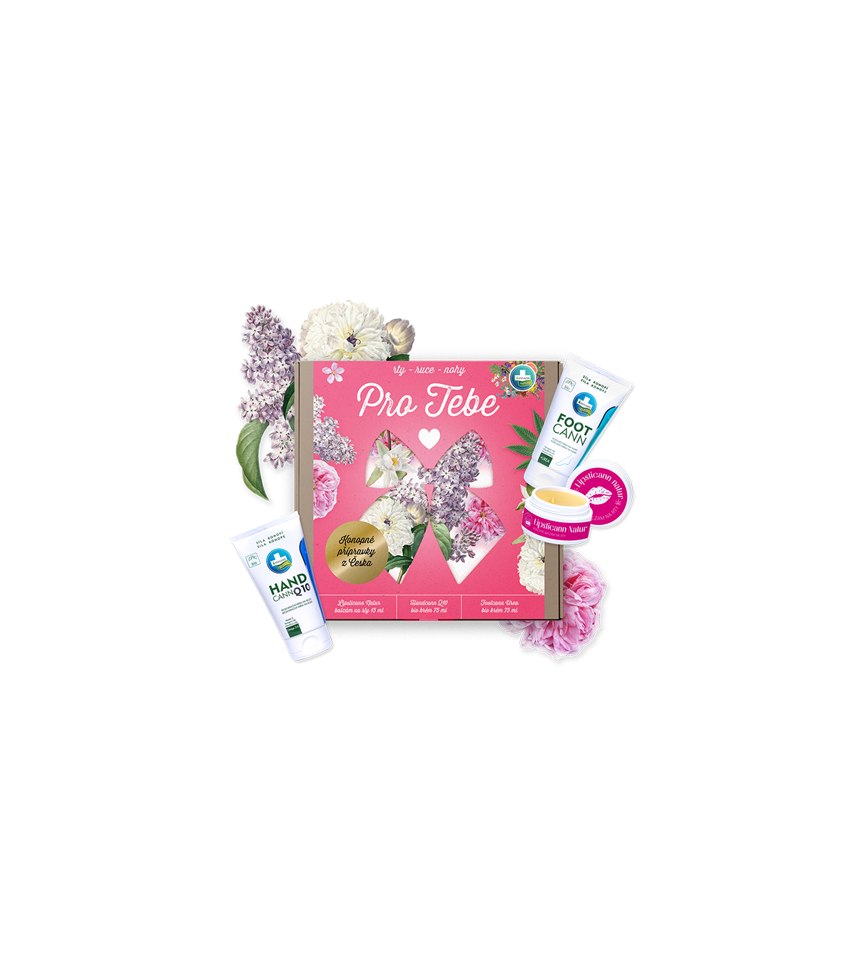 Dárková sada přírodní kosmetiky z konopí PRO BABIČKU