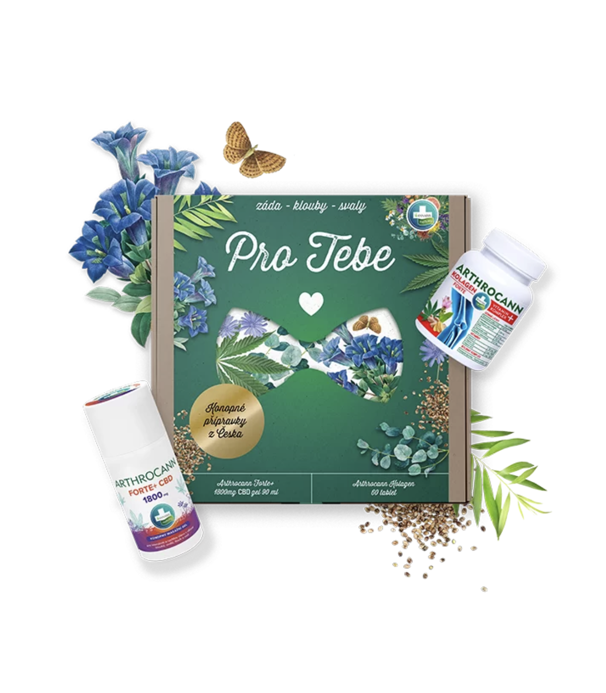 Dárková sada přírodní kosmetiky z konopí PRO DĚDEČKA