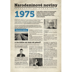 Narozeninové noviny 1974 s vlastním textem