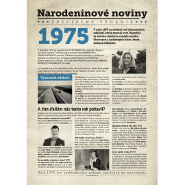Narozeninové noviny 1974 s vlastním textem