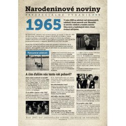 Narozeninové noviny 1974 s vlastním textem