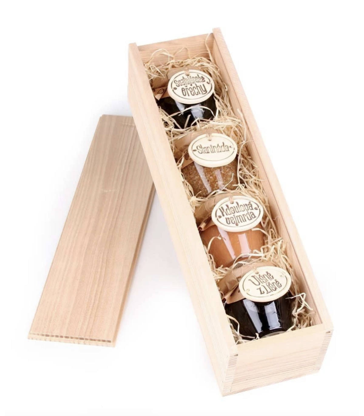 Netradiční delikatesy v dřevěné krabičce