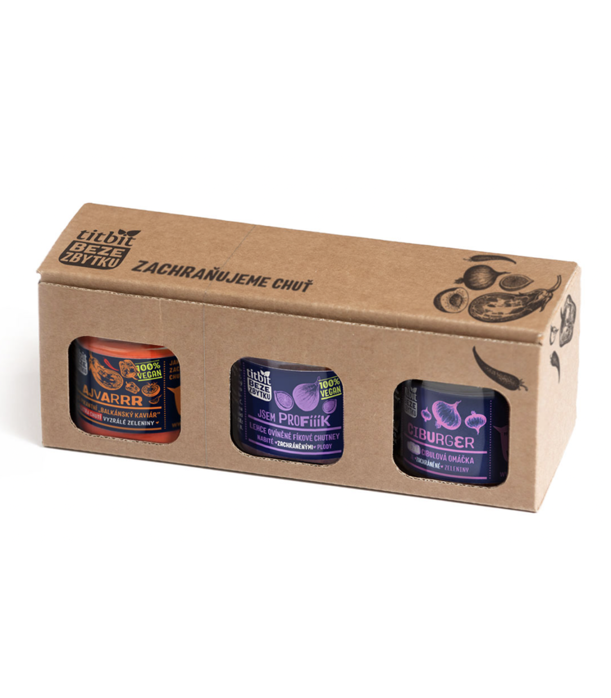 Dárkové balení chutney - Profííík, Ajvarrr, Ciburger Mild