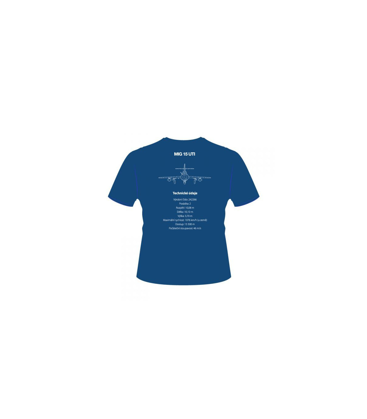 Originální tričko se siluetou legendární stíhačky MIG15